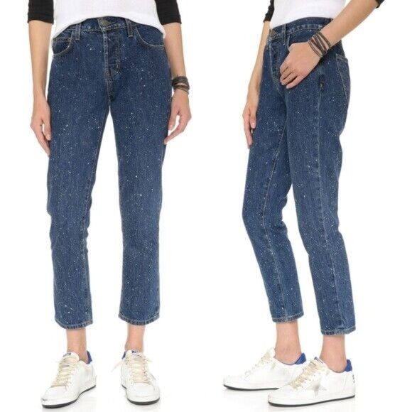 Current Elliott Jeans The Fling Blue White Constellation Relaxed - Picture 1 of 11